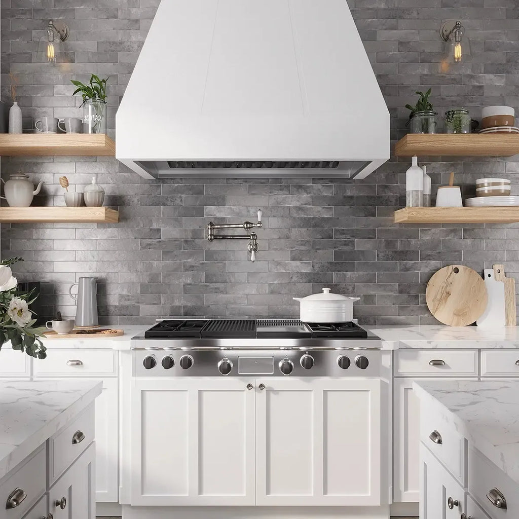 Molten Pewter Brick Ceramic Subway Tile | Tile Club
