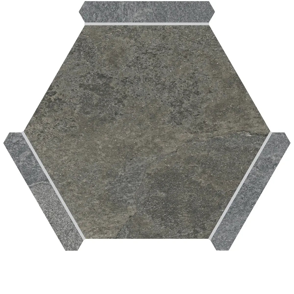 Montura Bronze Slate Porcelain Hexagon Tile | Tile Club