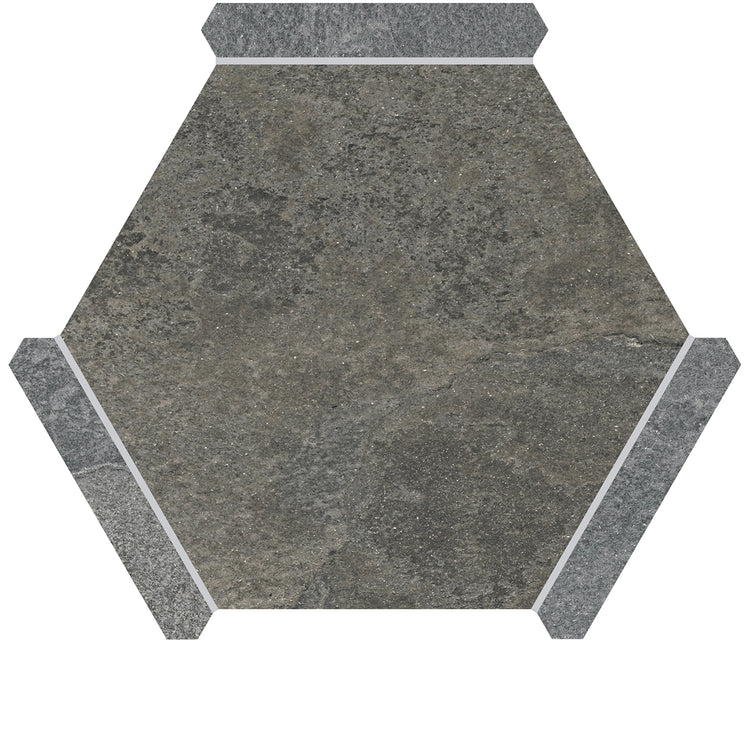 Montura Bronze Slate Porcelain Hexagon Tile | Tile Club