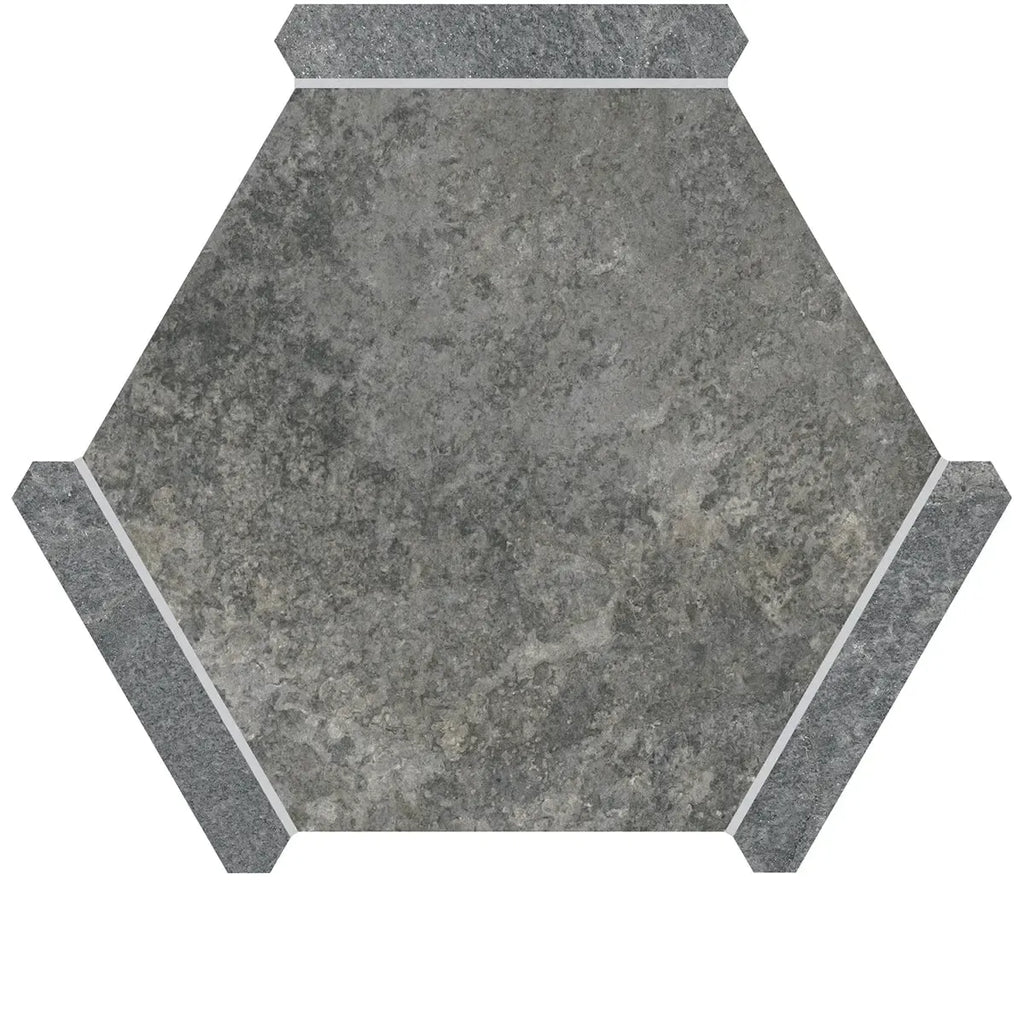 Montura Bronze Slate Porcelain Hexagon Tile | Tile Club