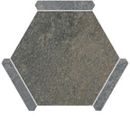 Montura Bronze Slate Porcelain Hexagon Tile | Tile Club