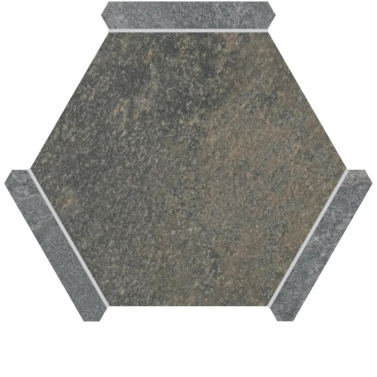 Montura Bronze Slate Porcelain Hexagon Tile | Tile Club