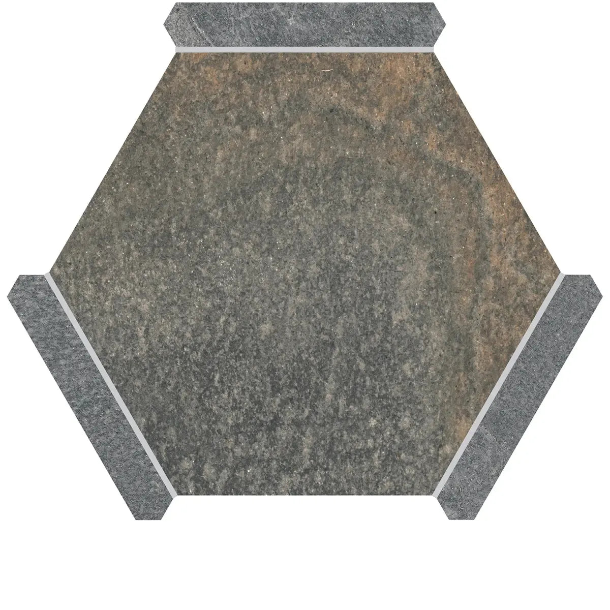 Montura Bronze Slate Porcelain Hexagon Tile | Tile Club