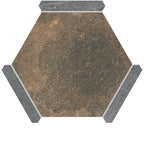 Montura Bronze Slate Porcelain Hexagon Tile | Tile Club