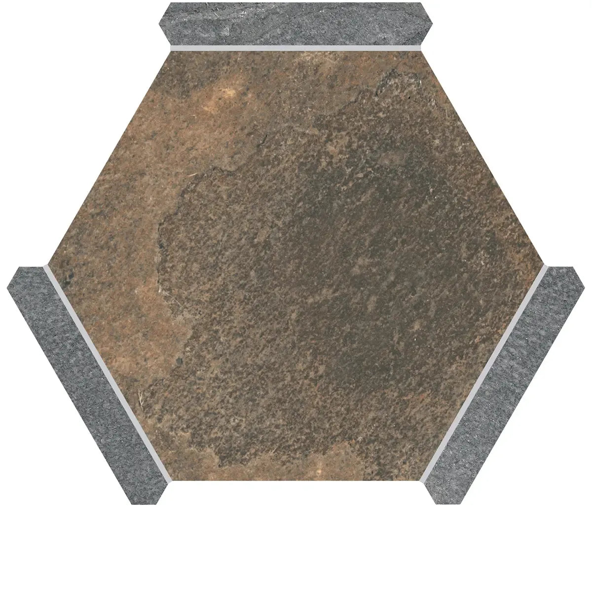 Montura Bronze Slate Porcelain Hexagon Tile | Tile Club