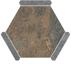 Montura Bronze Slate Porcelain Hexagon Tile | Tile Club