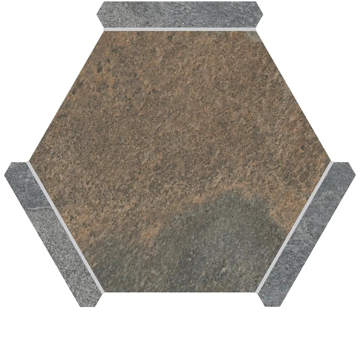 Montura Bronze Slate Porcelain Hexagon Tile | Tile Club