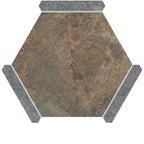 Montura Bronze Slate Porcelain Hexagon Tile | Tile Club