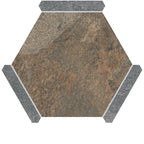 Montura Bronze Slate Porcelain Hexagon Tile | Tile Club
