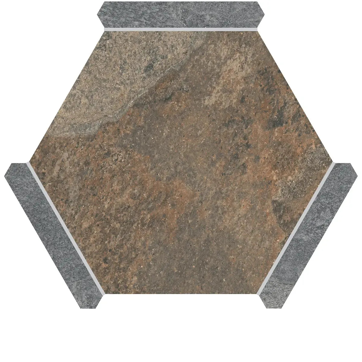 Montura Bronze Slate Porcelain Hexagon Tile | Tile Club