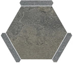 Montura Bronze Slate Porcelain Hexagon Tile | Tile Club