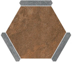 Montura Bronze Slate Porcelain Hexagon Tile | Tile Club