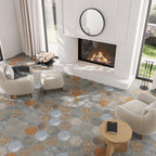 Montura Bronze Slate Porcelain Hexagon Tile | Tile Club