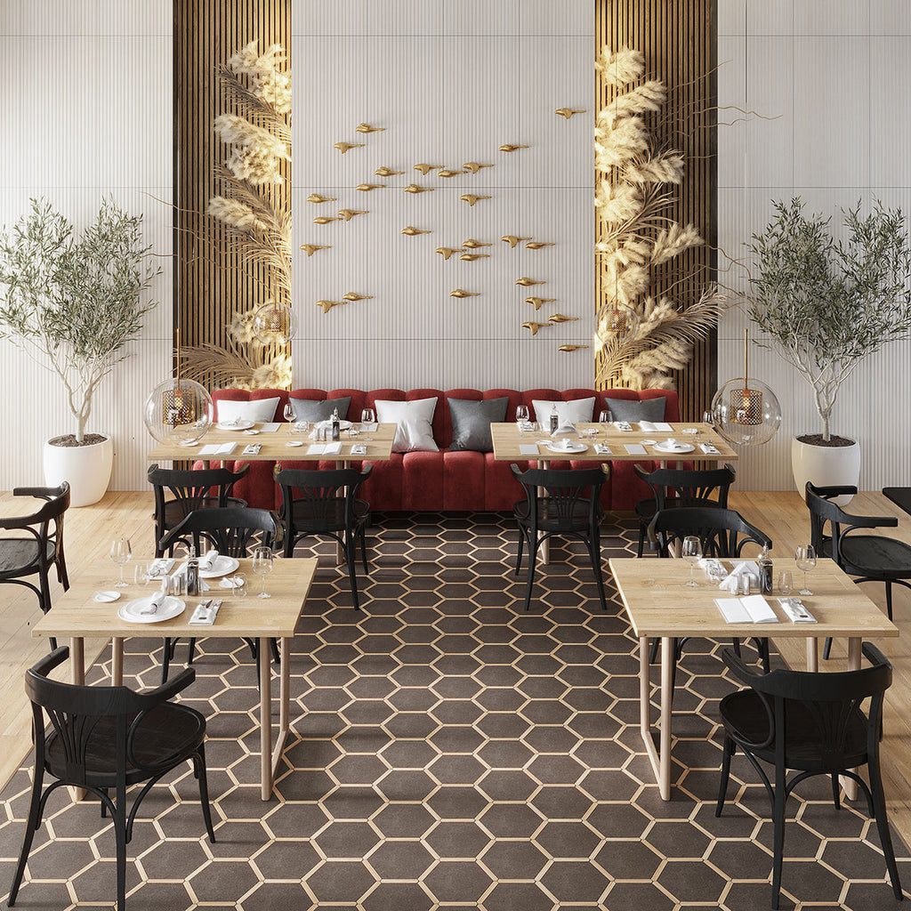 Montura Charcoal Concrete Porcelain Hexagon Tile | Tile Club