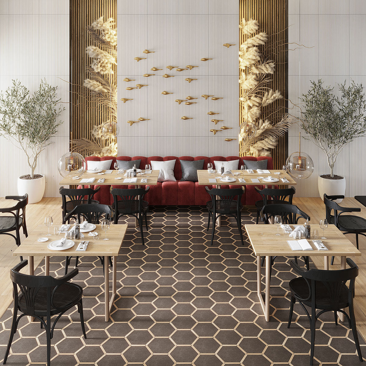 Montura Charcoal Concrete Porcelain Hexagon Tile | Tile Club