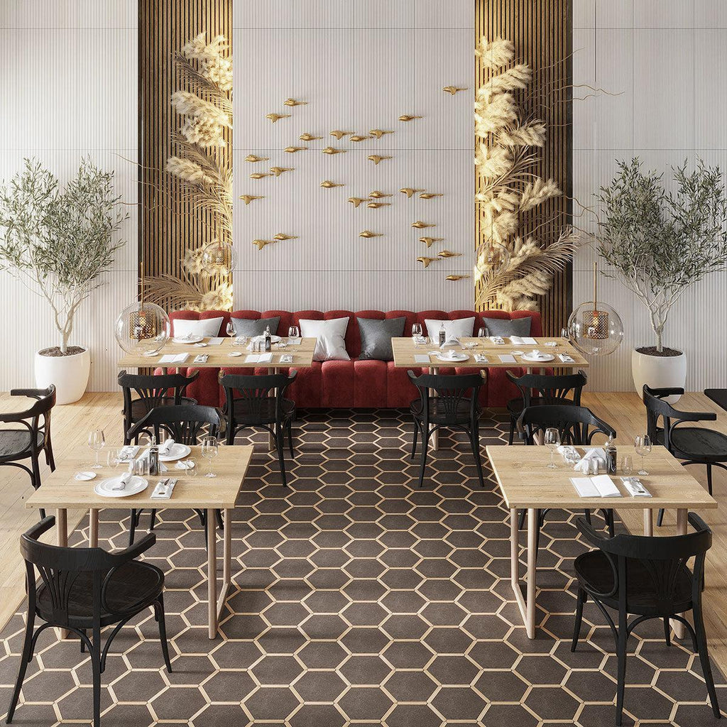 Montura Charcoal Concrete Porcelain Hexagon Tile | Tile Club