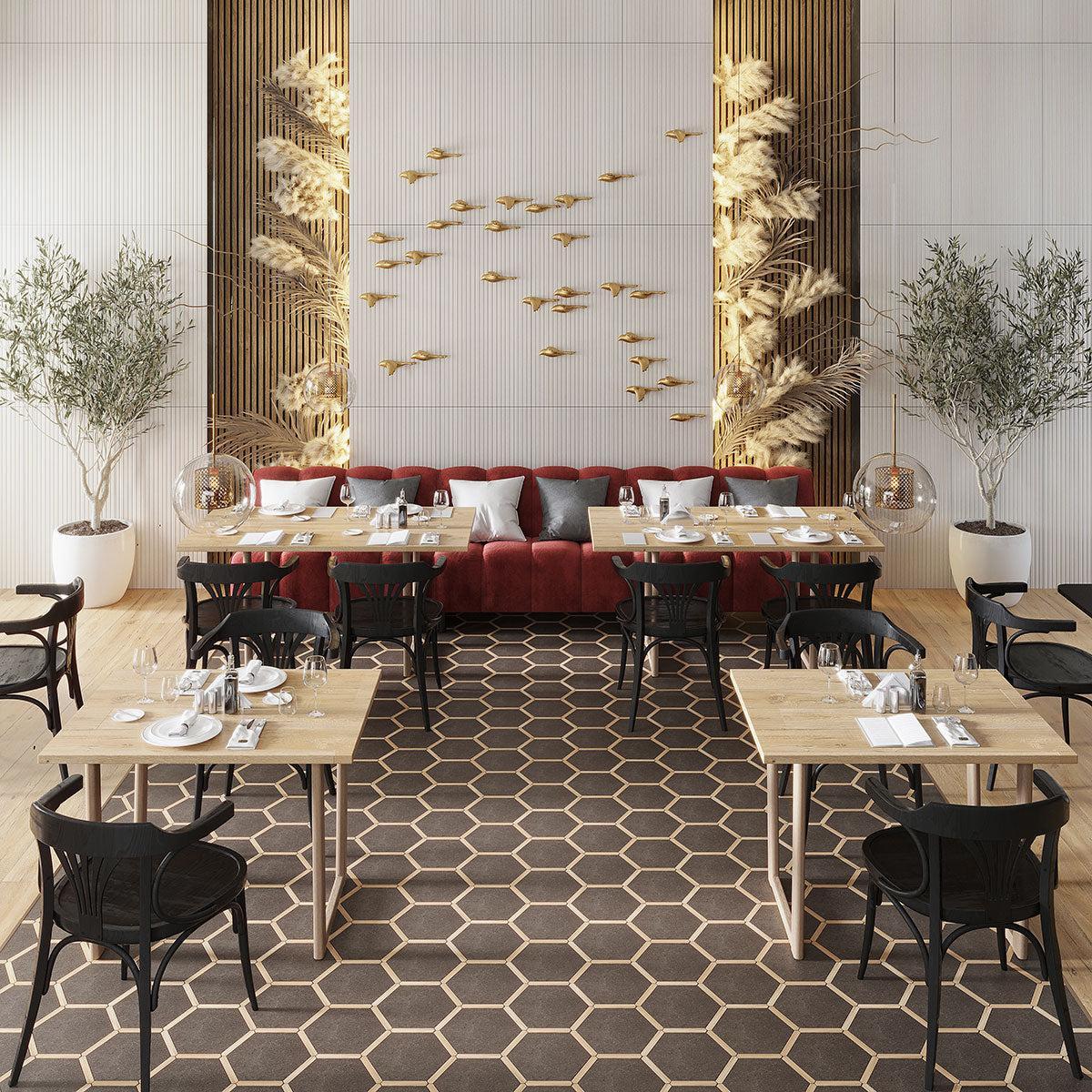 Montura Charcoal Concrete Porcelain Hexagon Tile | Tile Club