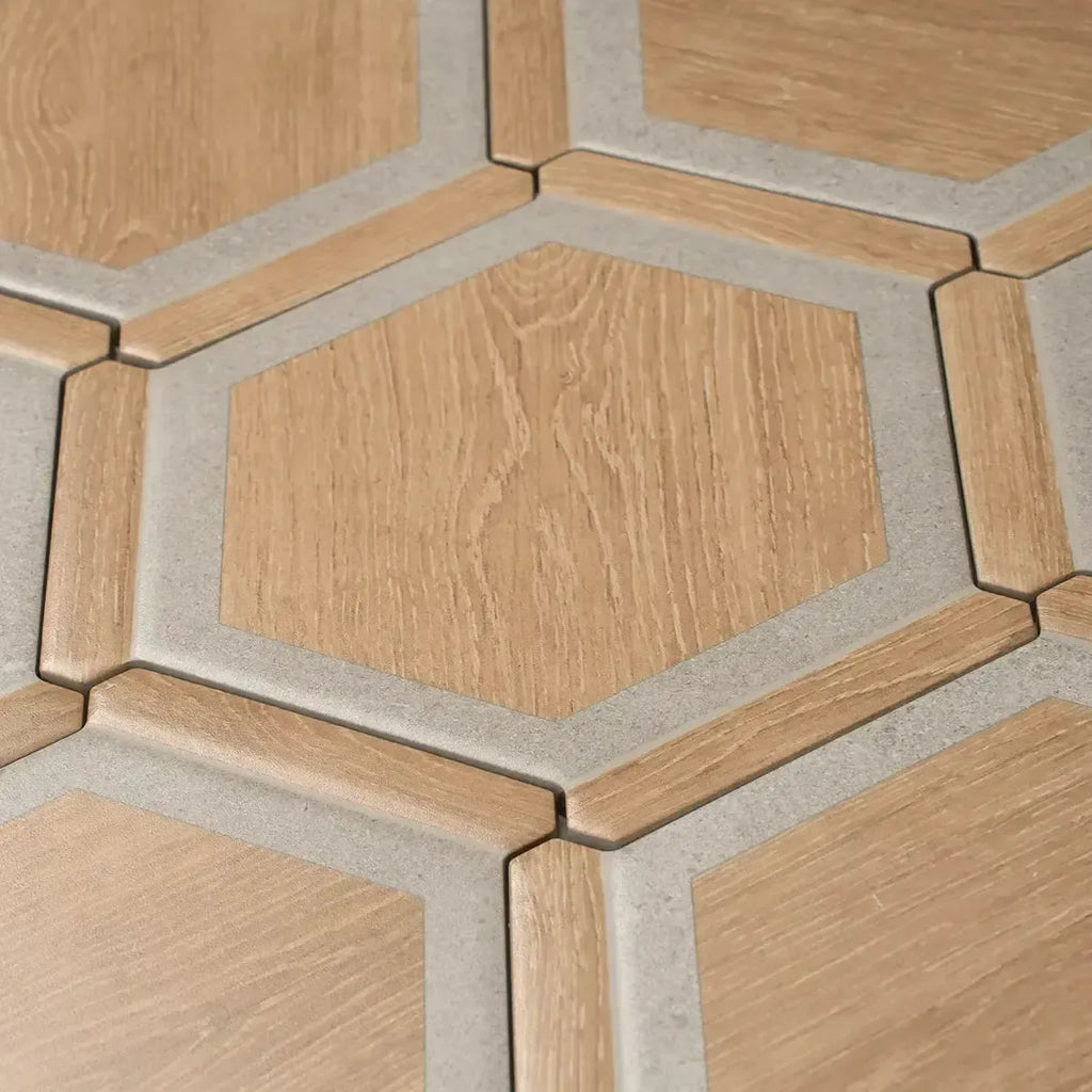 Montura Wood Look Porcelain Hexagon Tile | Tile Club