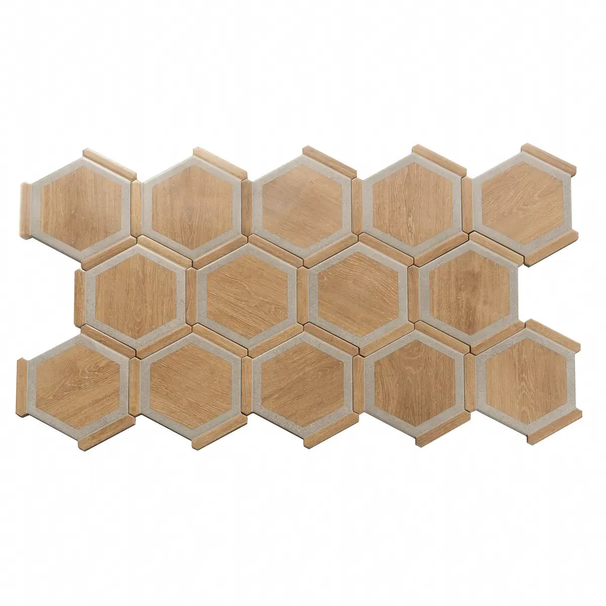 Montura Wood Look Porcelain Hexagon Tile