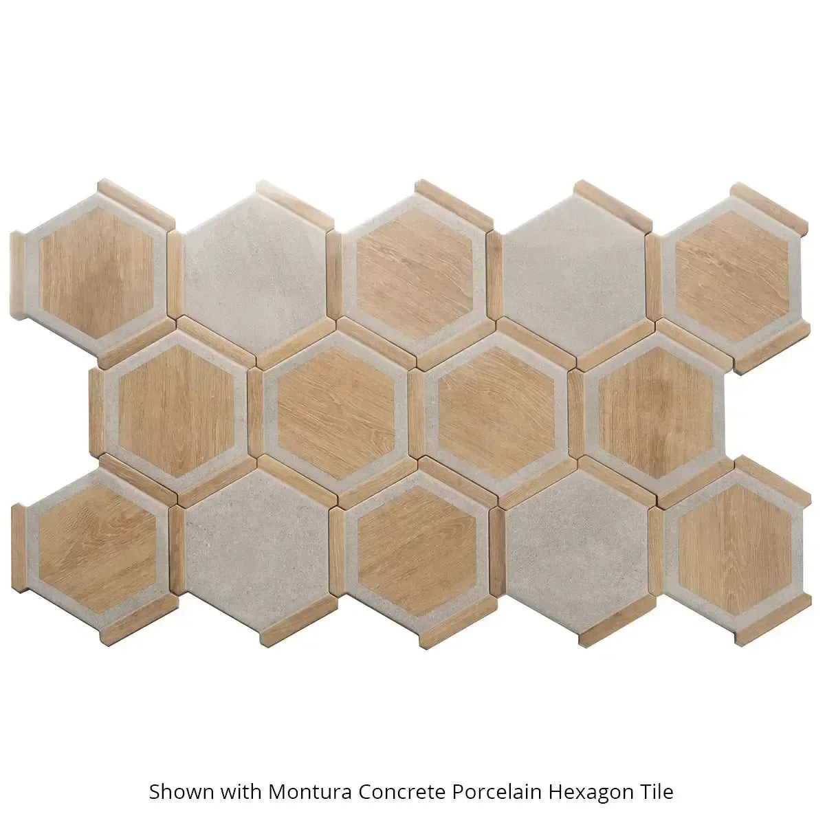 Montura Wood Look Porcelain Hexagon Tile | Tile Club