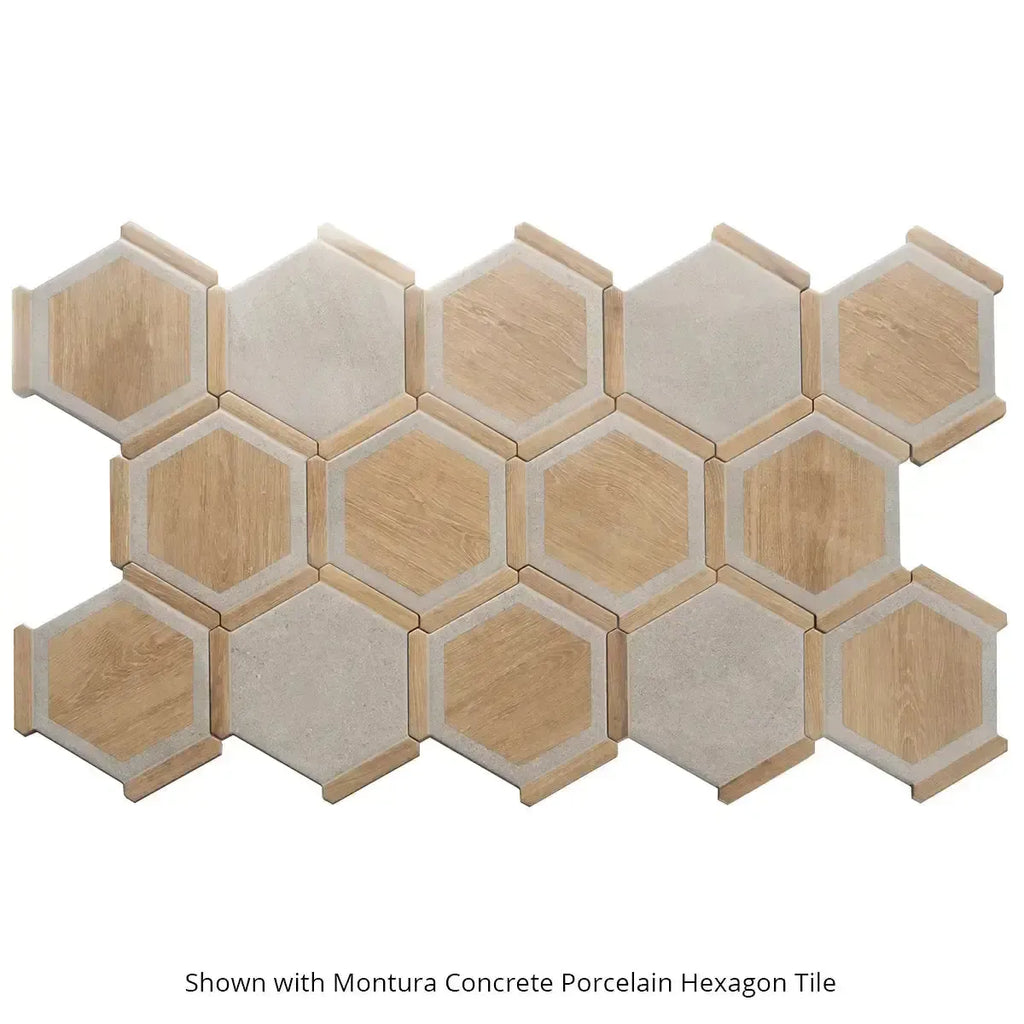 Montura Wood Look Porcelain Hexagon Tile | Tile Club