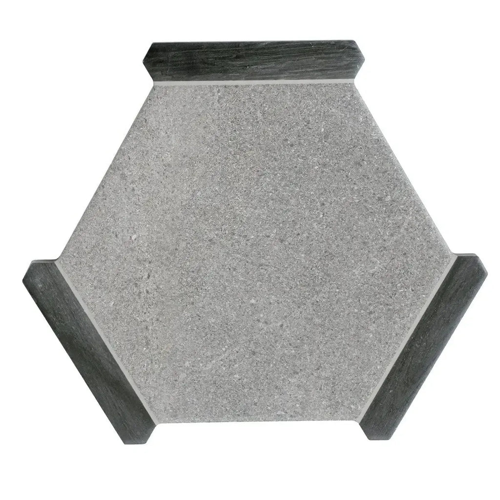Montura Gray Cement Porcelain Hexagon Tile | Tile Club