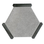 Montura Gray Cement Porcelain Hexagon Tile | Tile Club