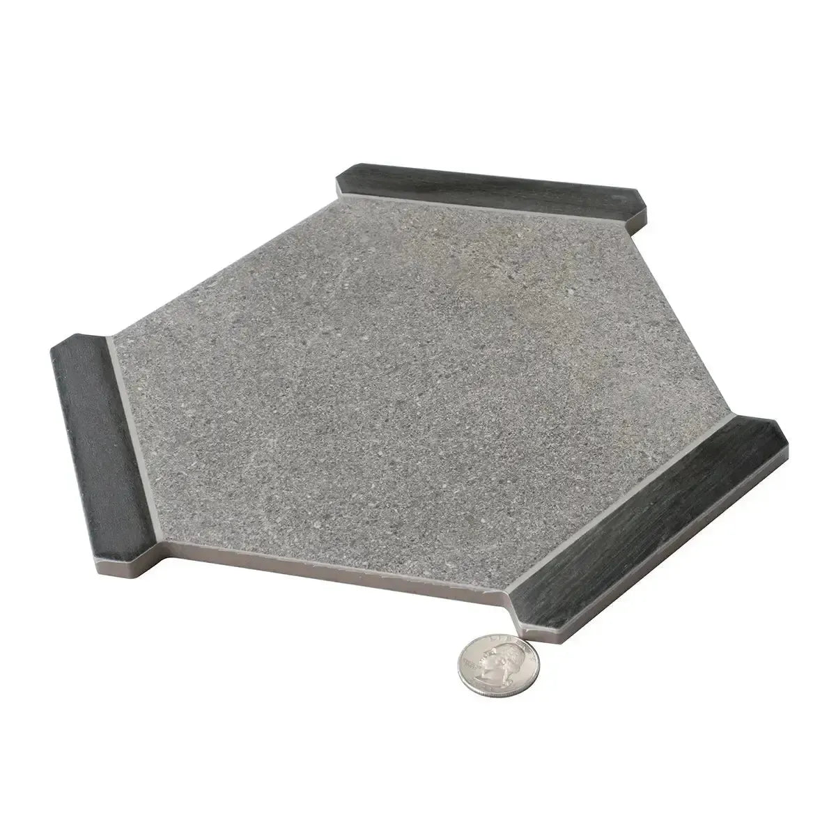 Montura Gray Cement Porcelain Hexagon Tile | Tile Club