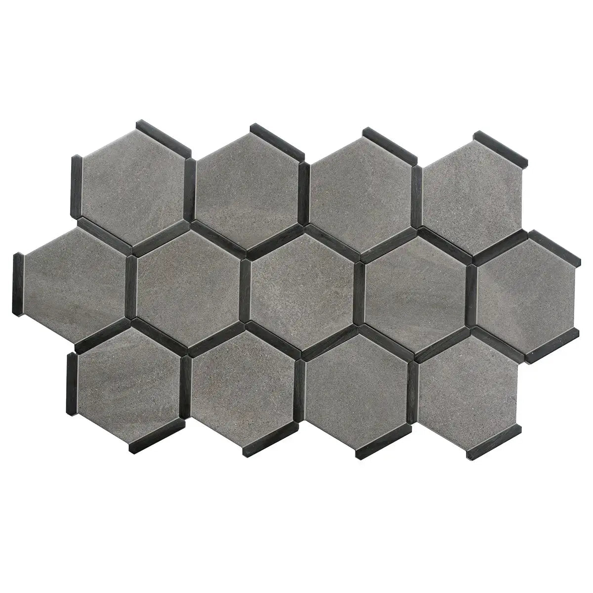 Montura Gray Cement Porcelain Hexagon Tile