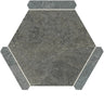 Montura Gray Granite Porcelain Hexagon Tile