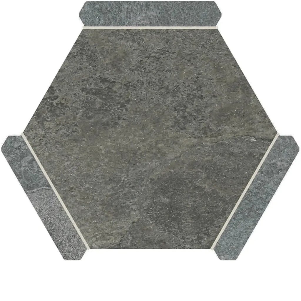 Montura Gray Granite Porcelain Hexagon Tile | Tile Club