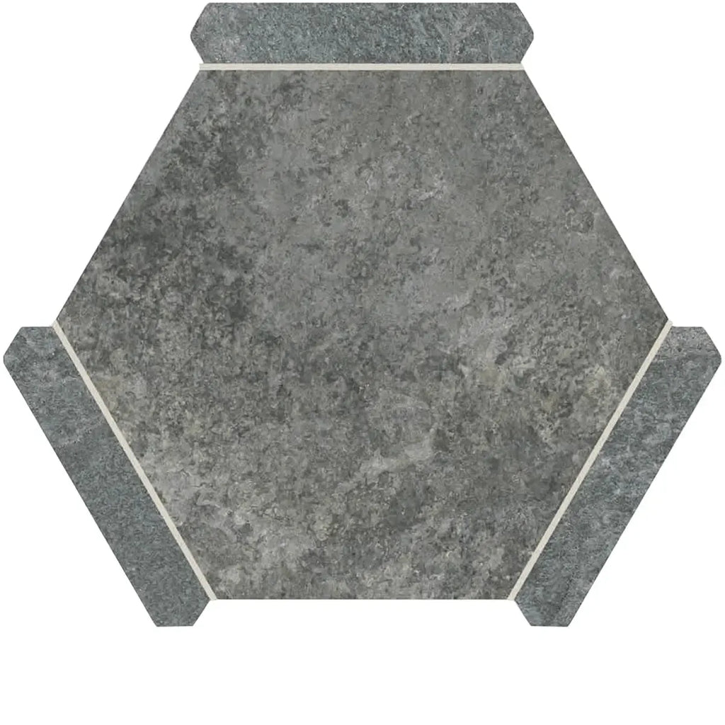 Montura Gray Granite Porcelain Hexagon Tile | Tile Club