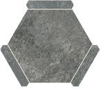 Montura Gray Granite Porcelain Hexagon Tile | Tile Club