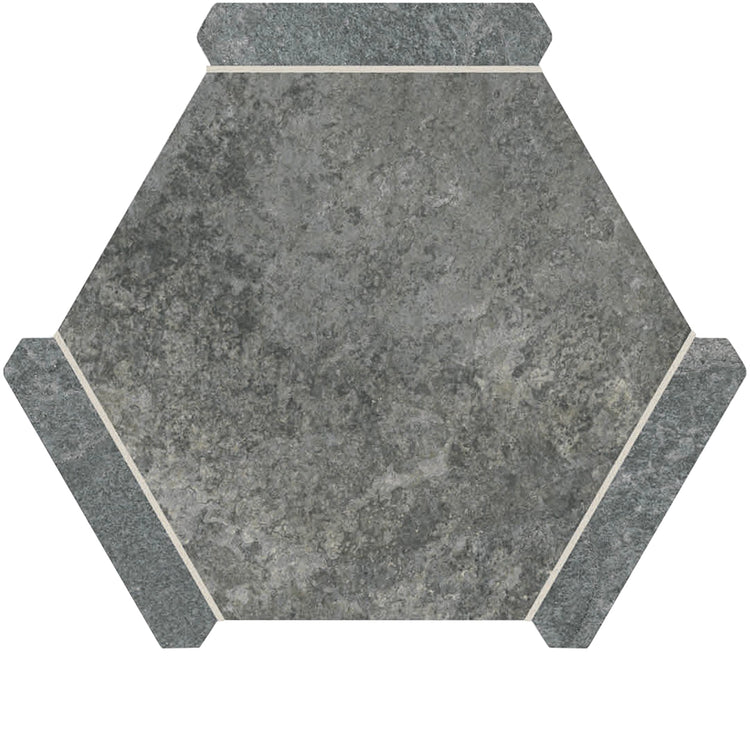 Montura Gray Granite Porcelain Hexagon Tile