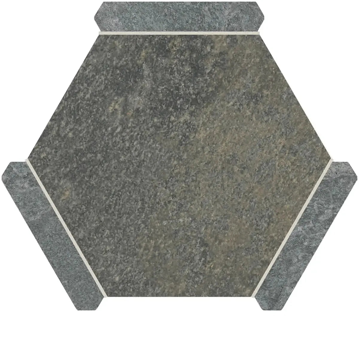 Montura Gray Granite Porcelain Hexagon Tile | Tile Club