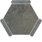 Montura Gray Granite Porcelain Hexagon Tile | Tile Club