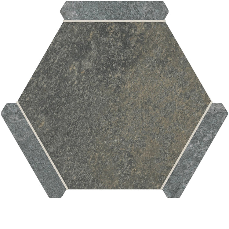 Montura Gray Granite Porcelain Hexagon Tile