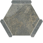 Montura Gray Granite Porcelain Hexagon Tile | Tile Club