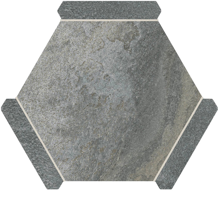 Montura Gray Granite Porcelain Hexagon Tile