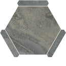 Montura Gray Granite Porcelain Hexagon Tile