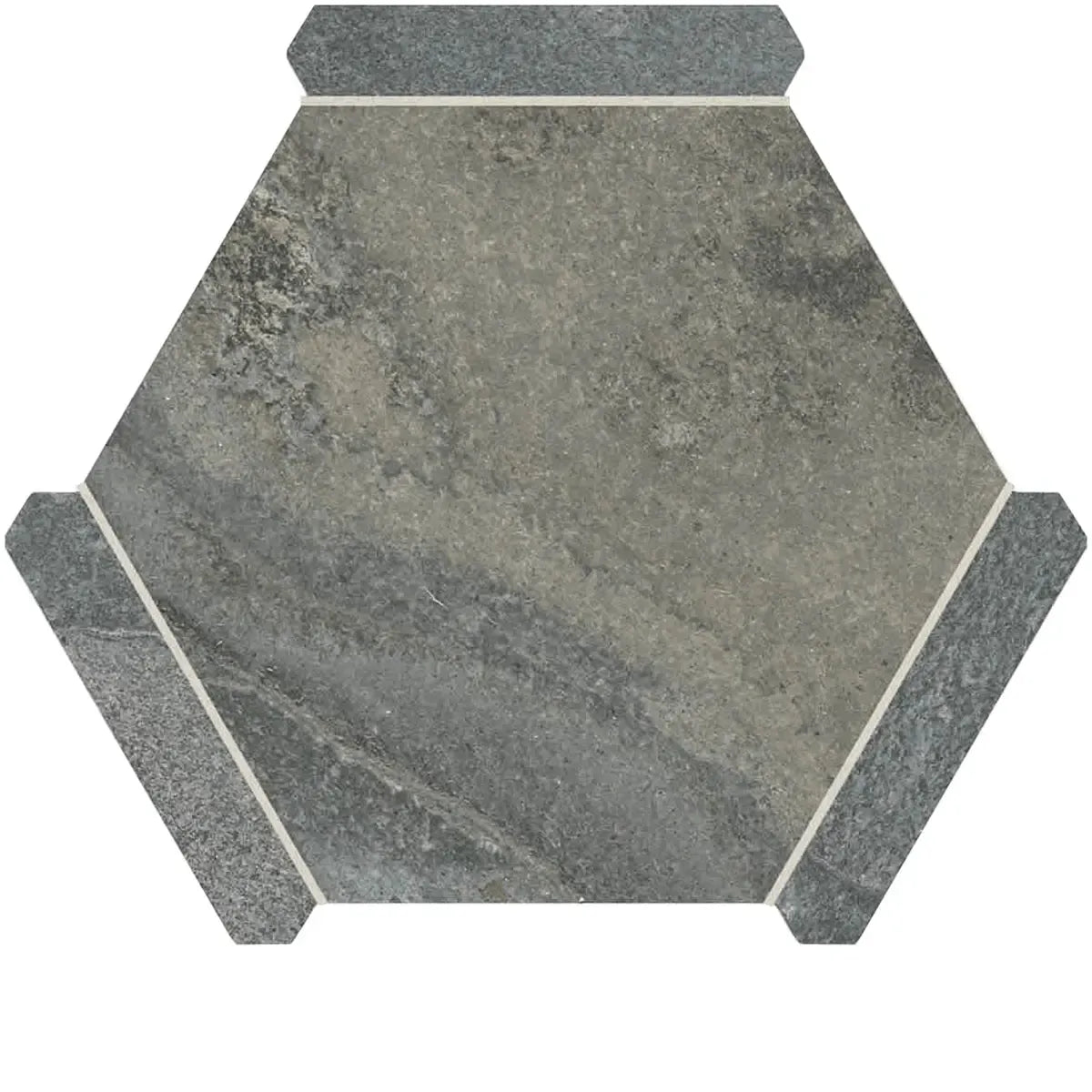 Montura Gray Granite Porcelain Hexagon Tile | Tile Club