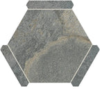 Montura Gray Granite Porcelain Hexagon Tile | Tile Club