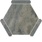 Montura Gray Granite Porcelain Hexagon Tile | Tile Club