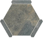 Montura Gray Granite Porcelain Hexagon Tile | Tile Club