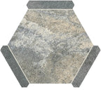 Montura Gray Granite Porcelain Hexagon Tile | Tile Club