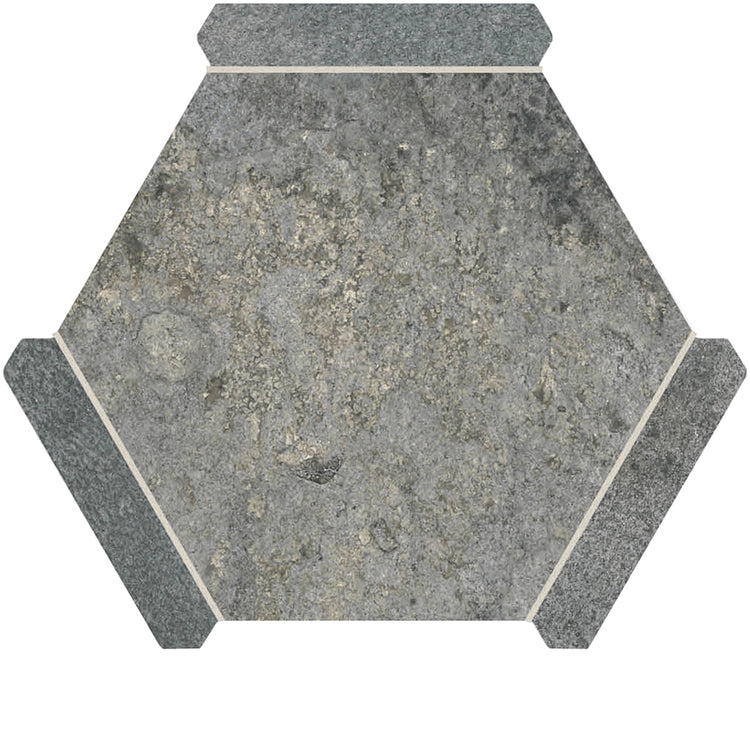 Montura Gray Granite Porcelain Hexagon Tile