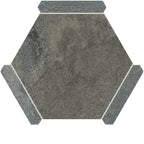 Montura Gray Granite Porcelain Hexagon Tile | Tile Club