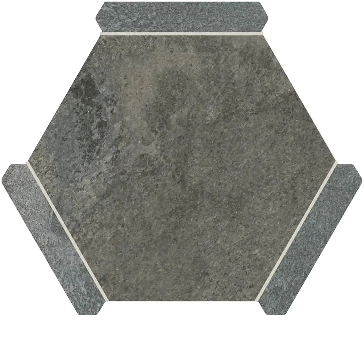 Montura Gray Granite Porcelain Hexagon Tile | Tile Club