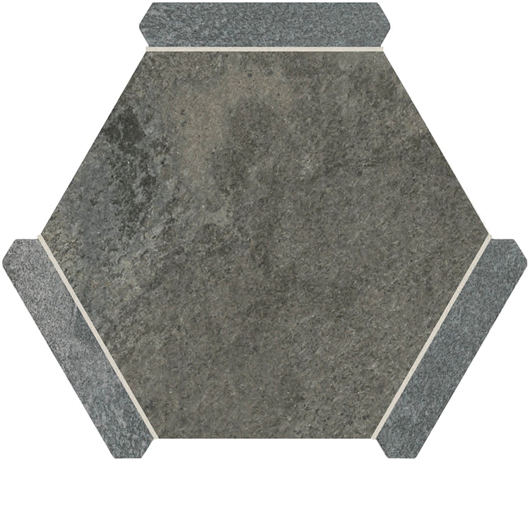 Montura Gray Granite Porcelain Hexagon Tile