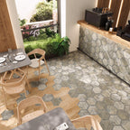 Montura Gray Granite Porcelain Hexagon Tile | Tile Club